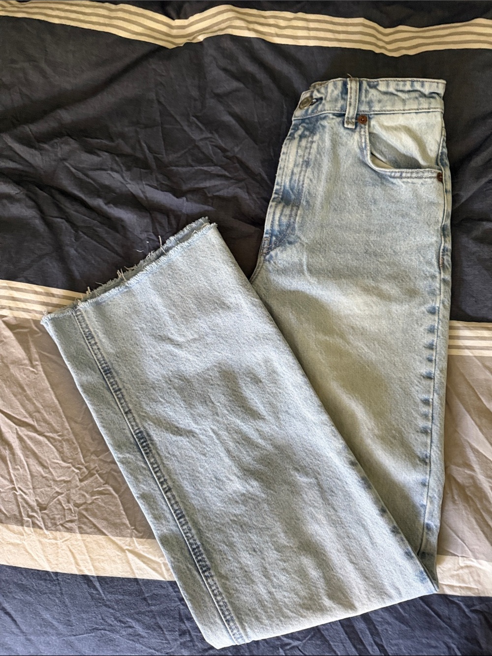 Zara Light Blue Wide Leg Jeans, USA 4/Eur 36